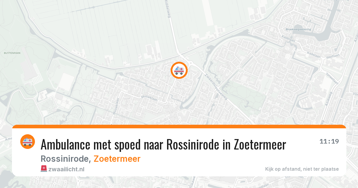 Ambulance met spoed naar Rossinirode in Zoetermeer — 15 mrt 2026