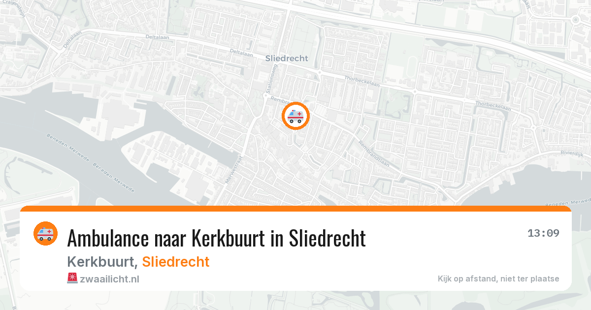 Ambulance naar Kerkbuurt in Sliedrecht — 10 jun 2026