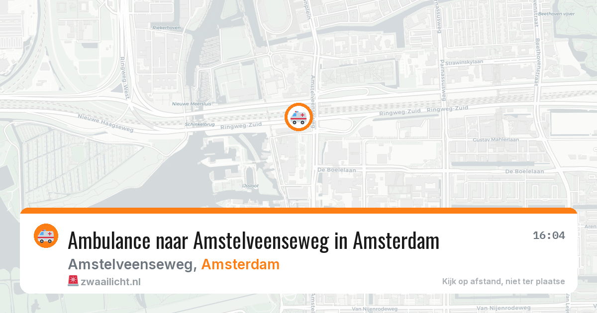 Ambulance naar Amstelveenseweg in Amsterdam — 14 jun 2026