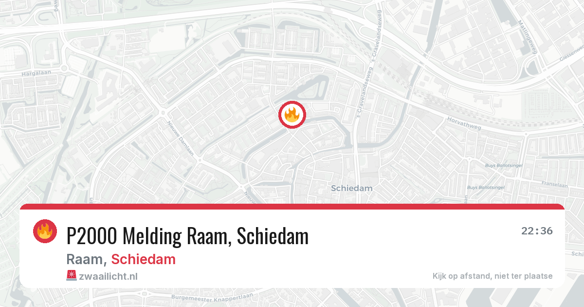 P2000 Melding Raam, Schiedam — 29 jan 2026