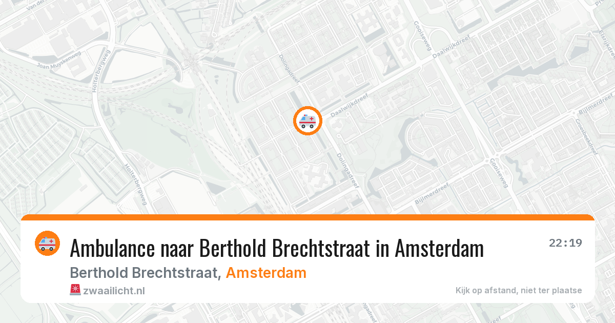 Ambulance naar Berthold Brechtstraat in Amsterdam — 31 jul 2026