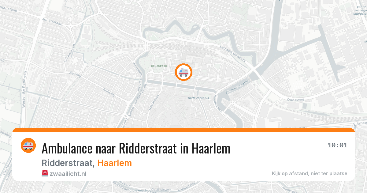 Ambulance naar Ridderstraat in Haarlem — 13 aug 2026
