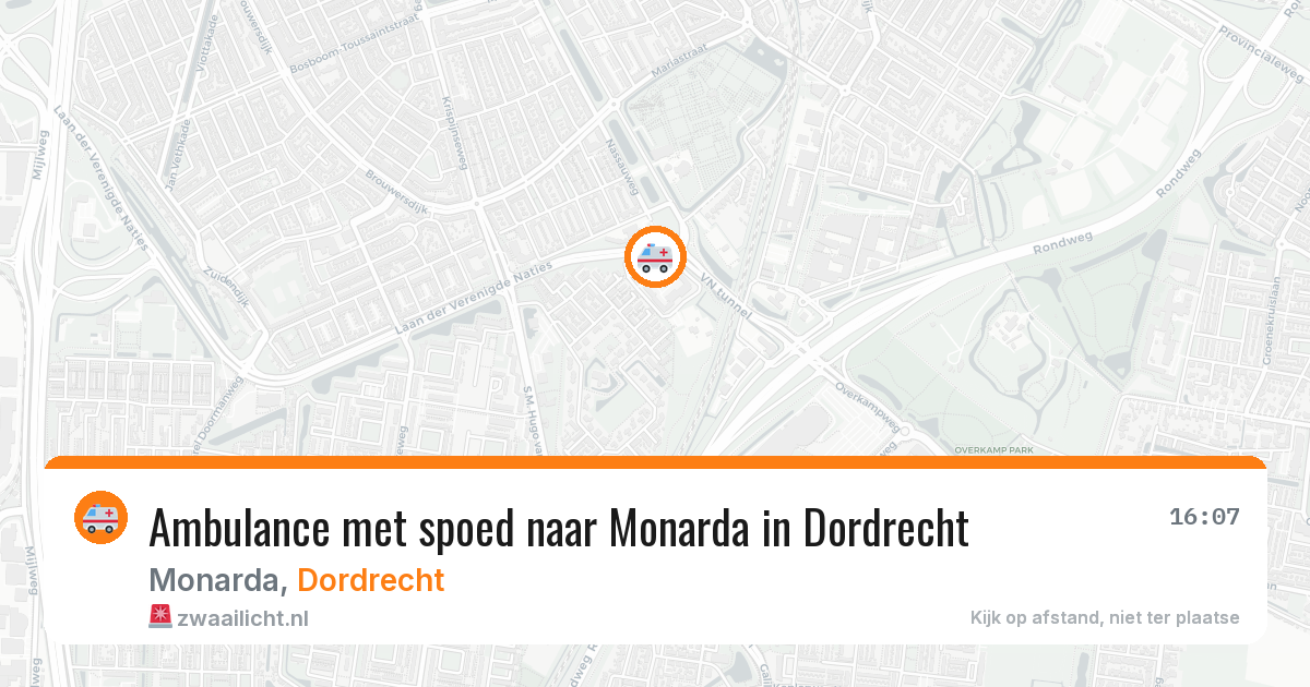 Ambulance met spoed naar Monarda in Dordrecht — 28 jun 2026