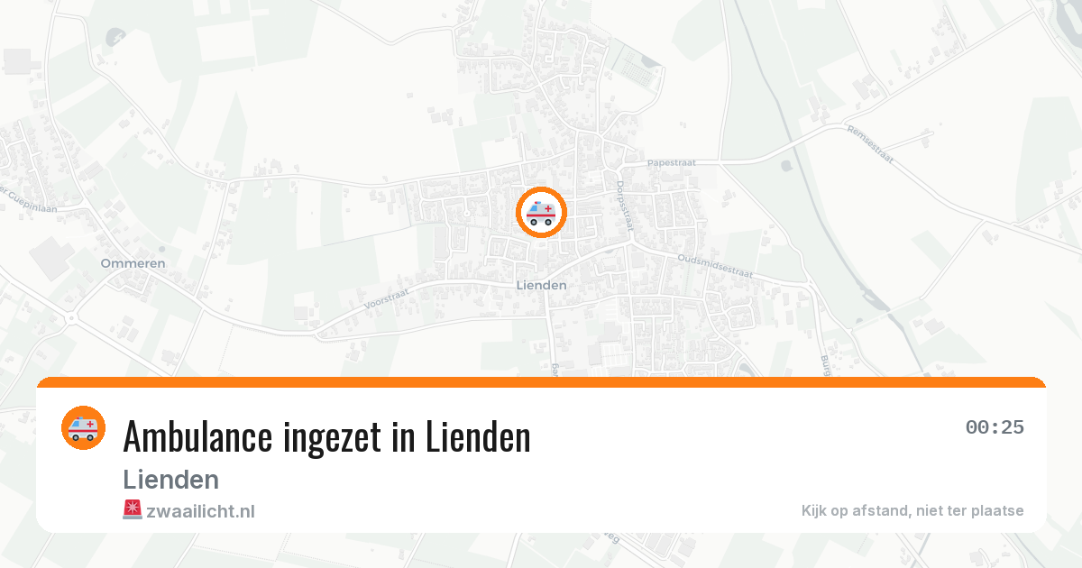 Ambulance ingezet in Lienden — 27 mei 2026