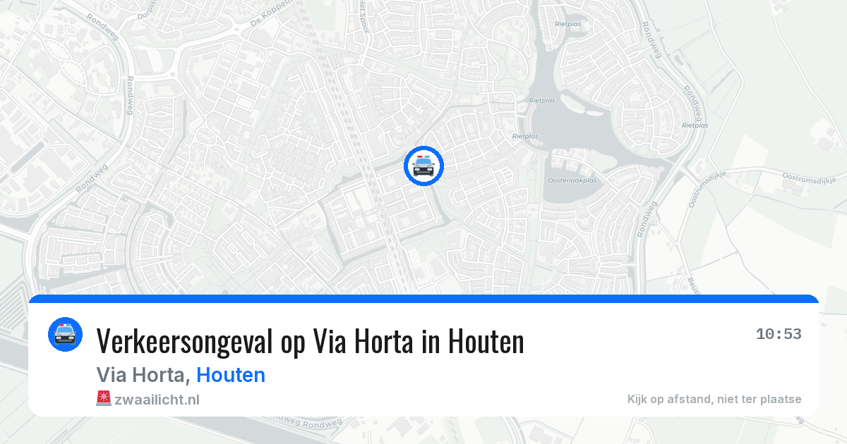 Verkeersongeval op Via Horta in Houten — 18 mrt 2026