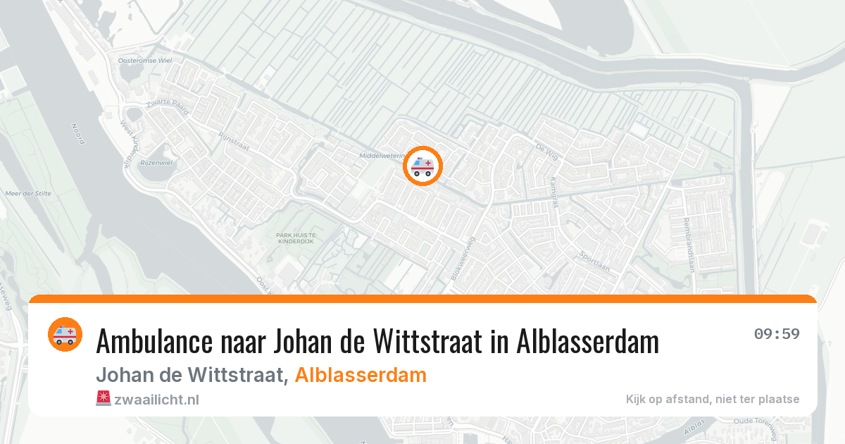 Ambulance naar Johan de Wittstraat in Alblasserdam — 26 jun 2026