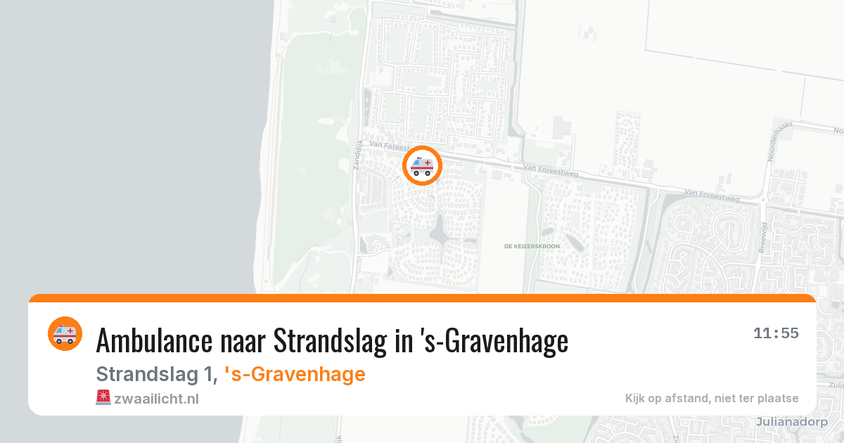 Ambulance naar Strandslag in 's-Gravenhage — 11 aug 2026