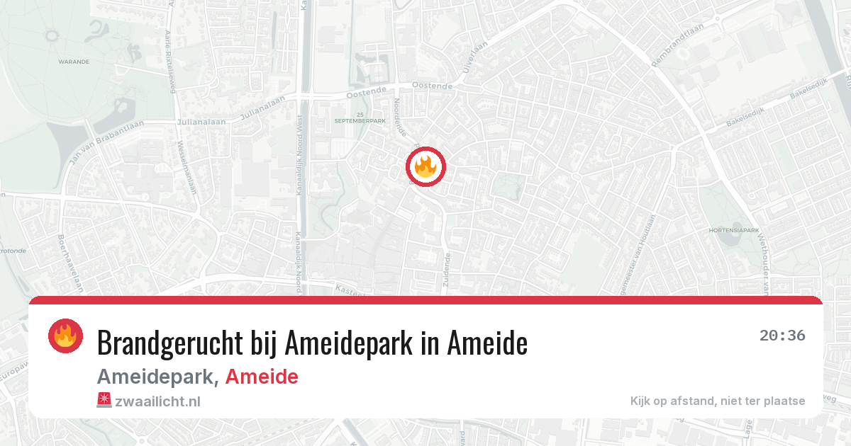 Brandgerucht bij Ameidepark in Ameide — 24 jun 2026