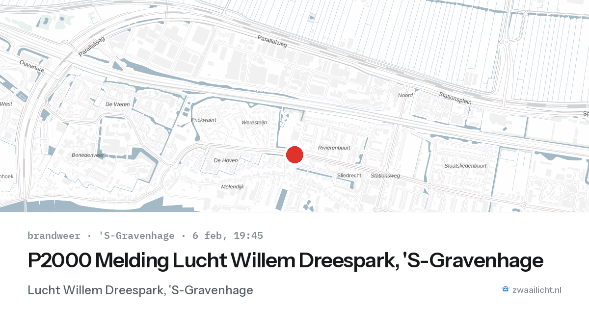 P2000 Melding Lucht Willem Dreespark, 'S-Gravenhage — 6 feb 2026