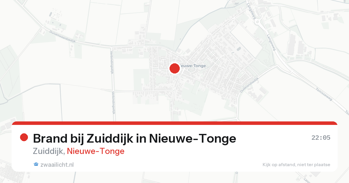 Brand bij Zuiddijk in Nieuwe-Tonge — 25 aug 2026