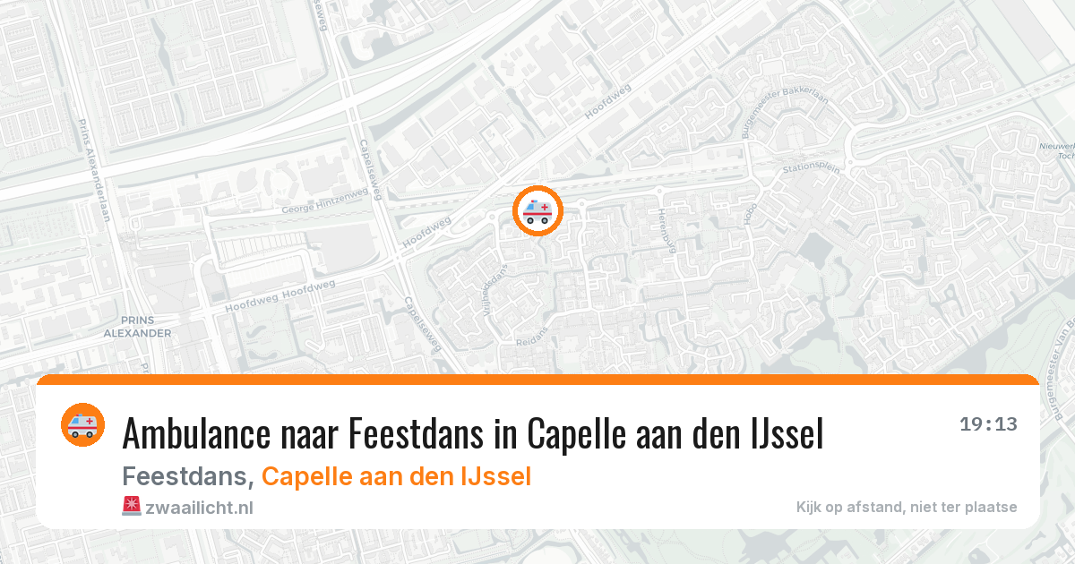 Ambulance naar Feestdans in Capelle aan den IJssel — 7 aug 2026