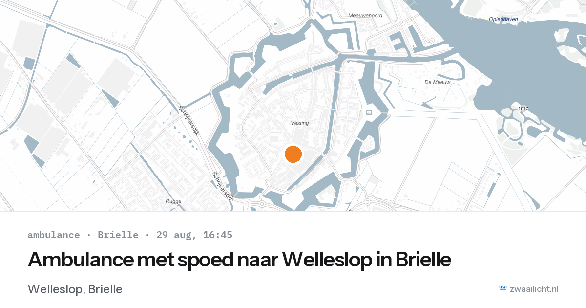 Ambulance met spoed naar Welleslop in Brielle — 29 aug 2026