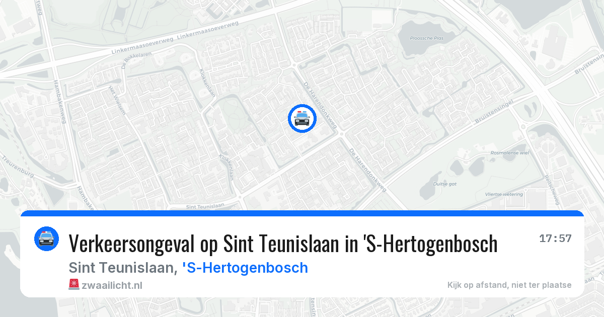 Verkeersongeval op Sint Teunislaan in 'S-Hertogenbosch — 21 mei 2026