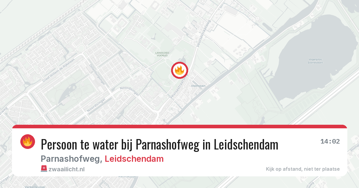 Persoon te water bij Parnashofweg in Leidschendam — 27 jul 2026