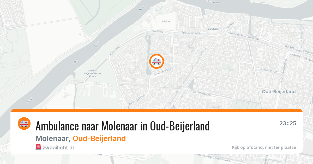 Ambulance naar Molenaar in Oud-Beijerland — 10 aug 2026