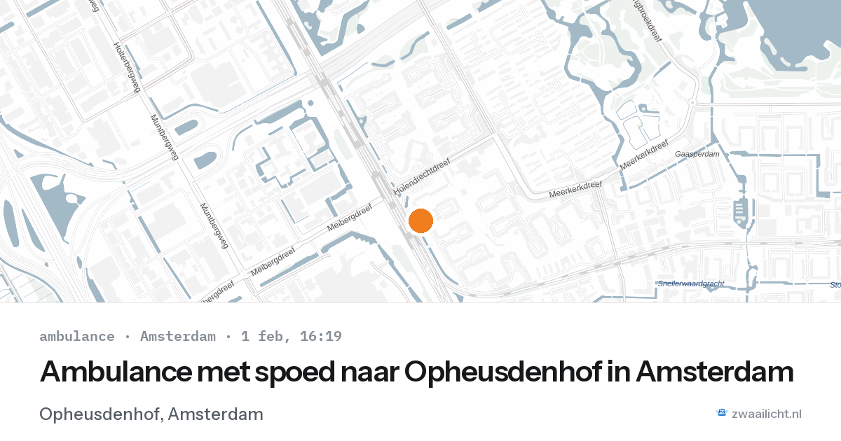 Ambulance met spoed naar Opheusdenhof in Amsterdam — 1 feb 2026
