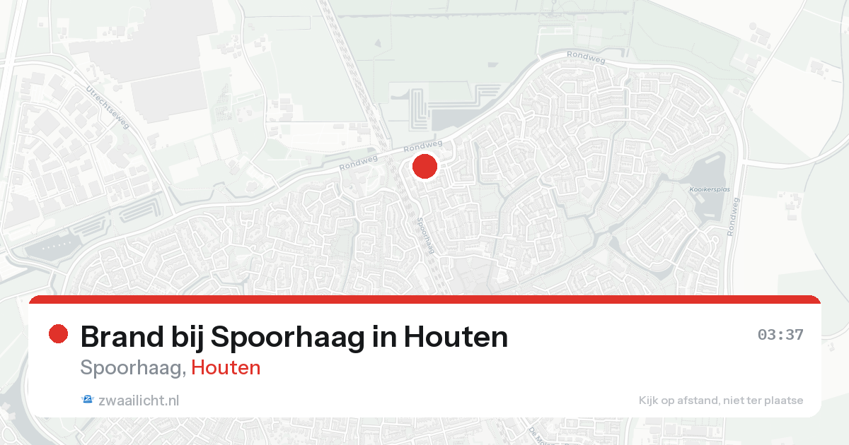 Brand bij Spoorhaag in Houten — 26 aug 2026