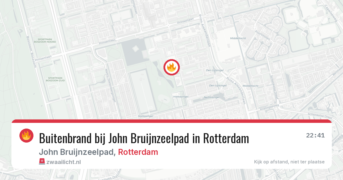 Buitenbrand bij John Bruijnzeelpad in Rotterdam — 1 aug 2026