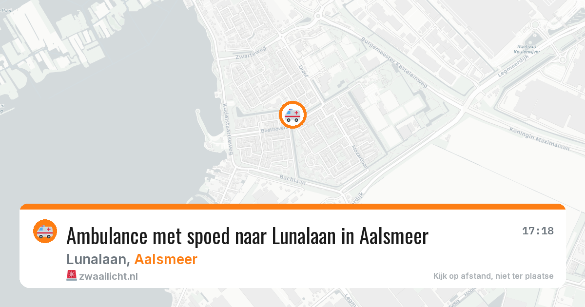 Ambulance met spoed naar Lunalaan in Aalsmeer — 15 jun 2026