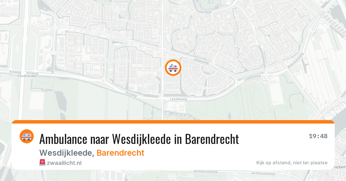 Ambulance naar Wesdijkleede in Barendrecht — 17 jun 2026