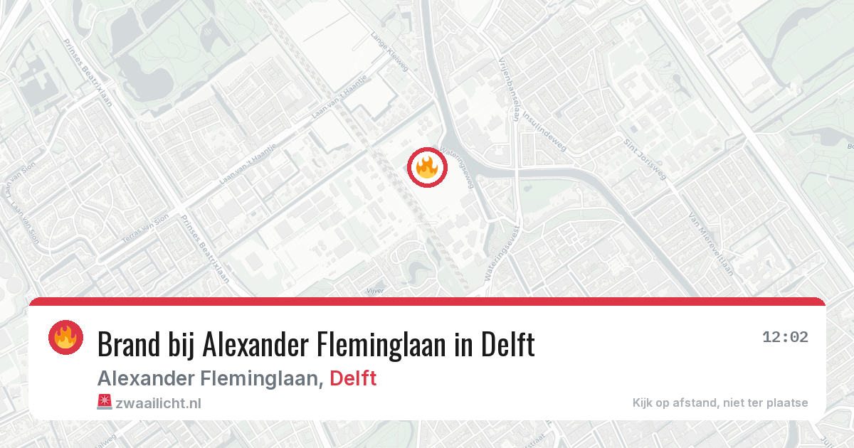 Brand bij Alexander Fleminglaan in Delft — 28 mei 2026
