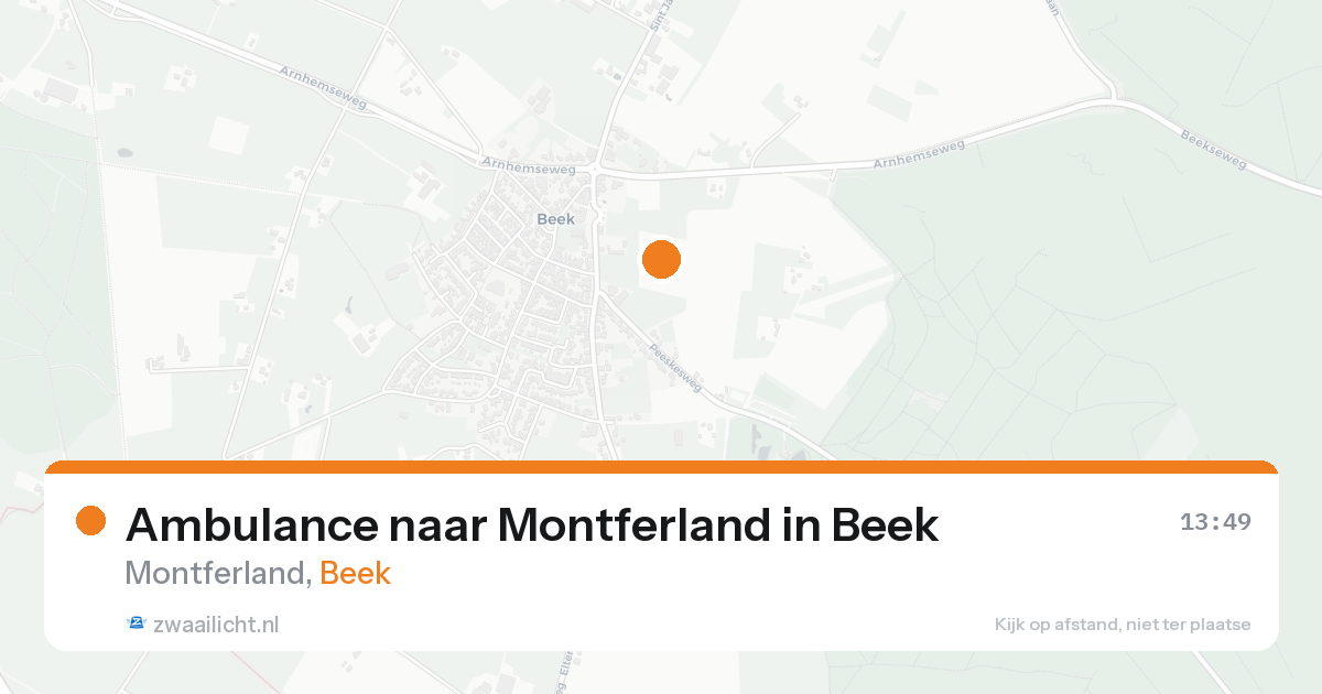 Ambulance naar Montferland in Beek — 15 aug 2026