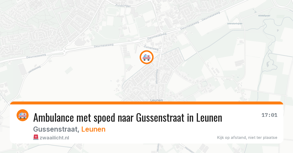 Ambulance met spoed naar Gussenstraat in Leunen — 29 jun 2026