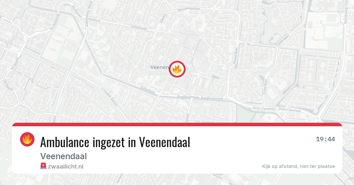 Ambulance ingezet in Veenendaal — 14 aug 2026