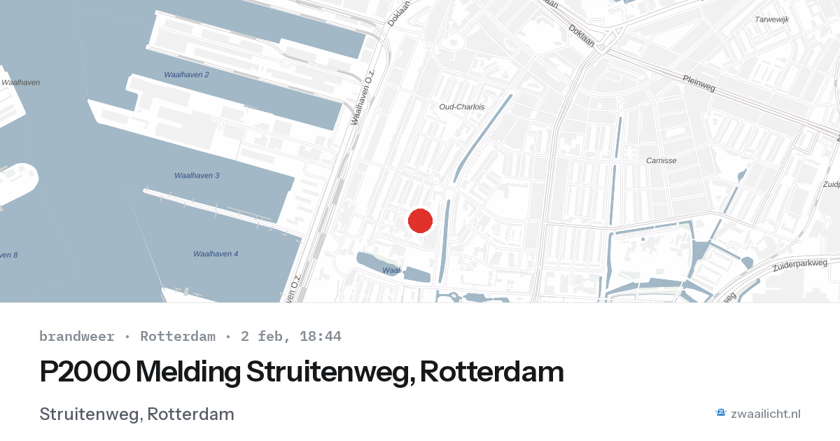 P2000 Melding Struitenweg, Rotterdam — 2 feb 2026