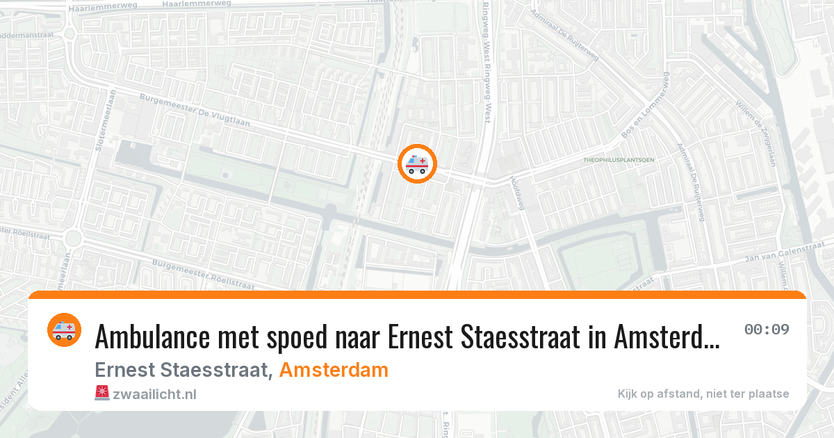 Ambulance met spoed naar Ernest Staesstraat in Amsterdam — 5 jun 2026