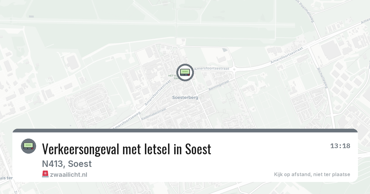 Verkeersongeval met letsel in Soest — 10 mrt 2026