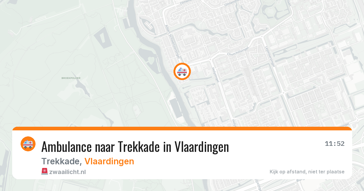 Ambulance naar Trekkade in Vlaardingen — 12 aug 2026