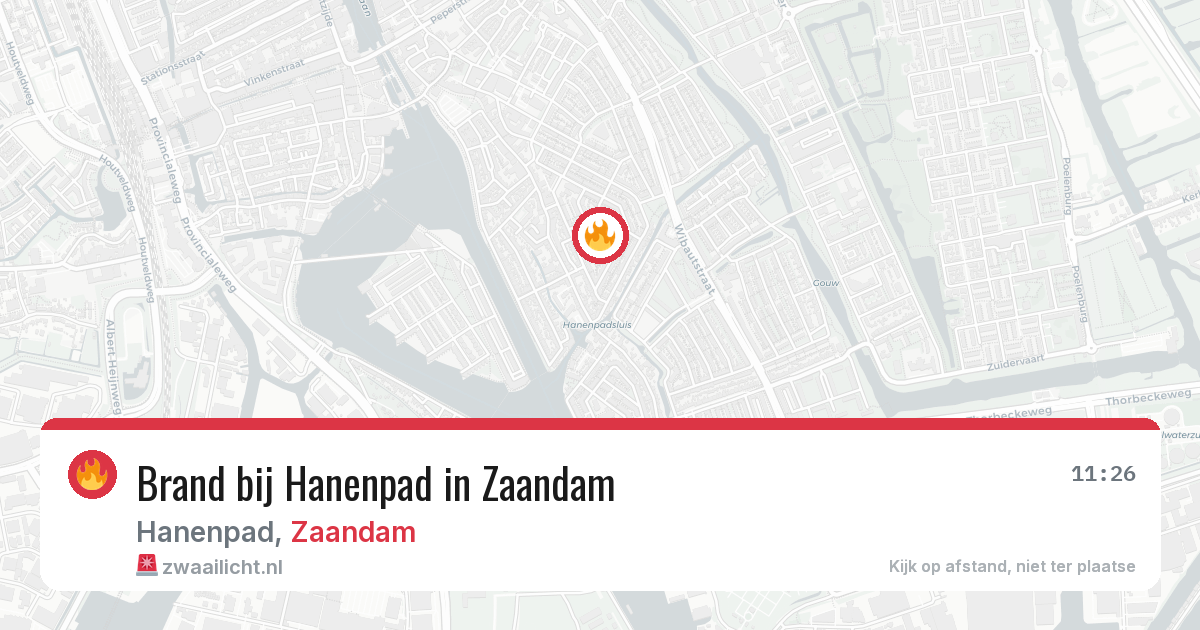 Brand bij Hanenpad in Zaandam — 26 jun 2026