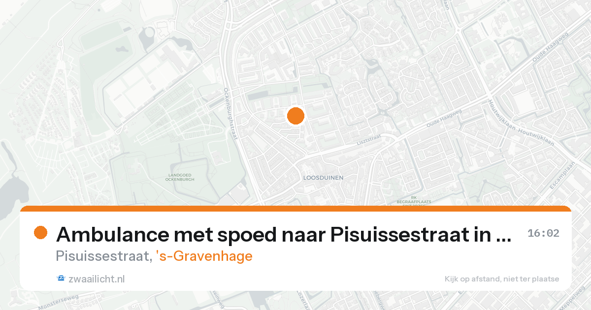 Ambulance met spoed naar Pisuissestraat in 's-Gravenhage — 31 jan 2026