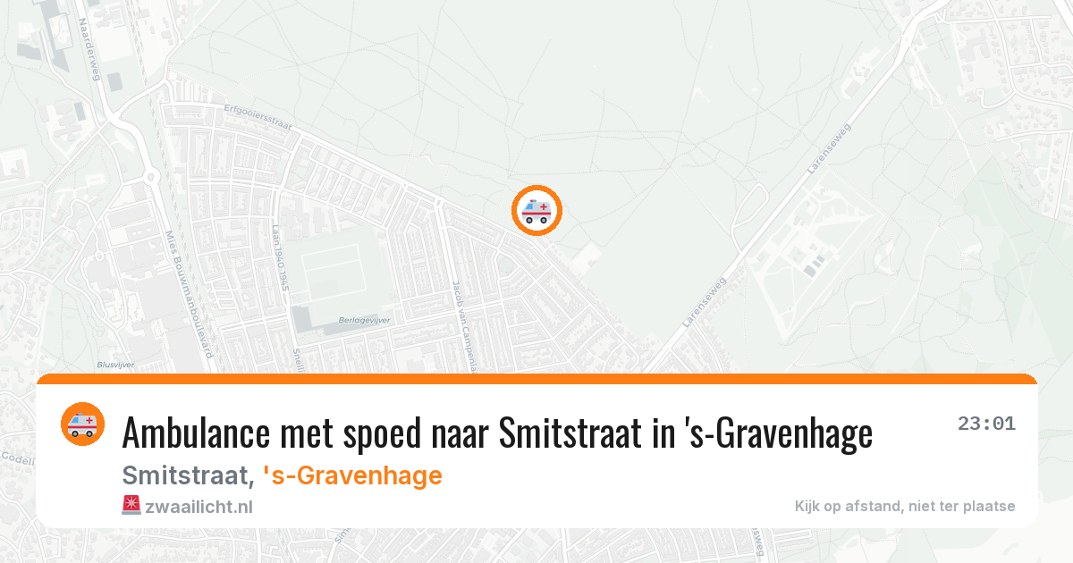 Ambulance met spoed naar Smitstraat in 's-Gravenhage — 17 mrt 2026