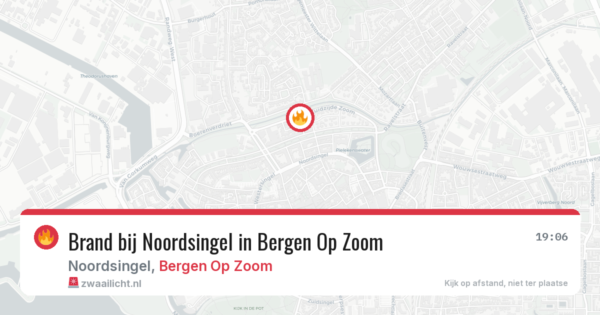 Brand bij Noordsingel in Bergen Op Zoom — 27 jun 2026