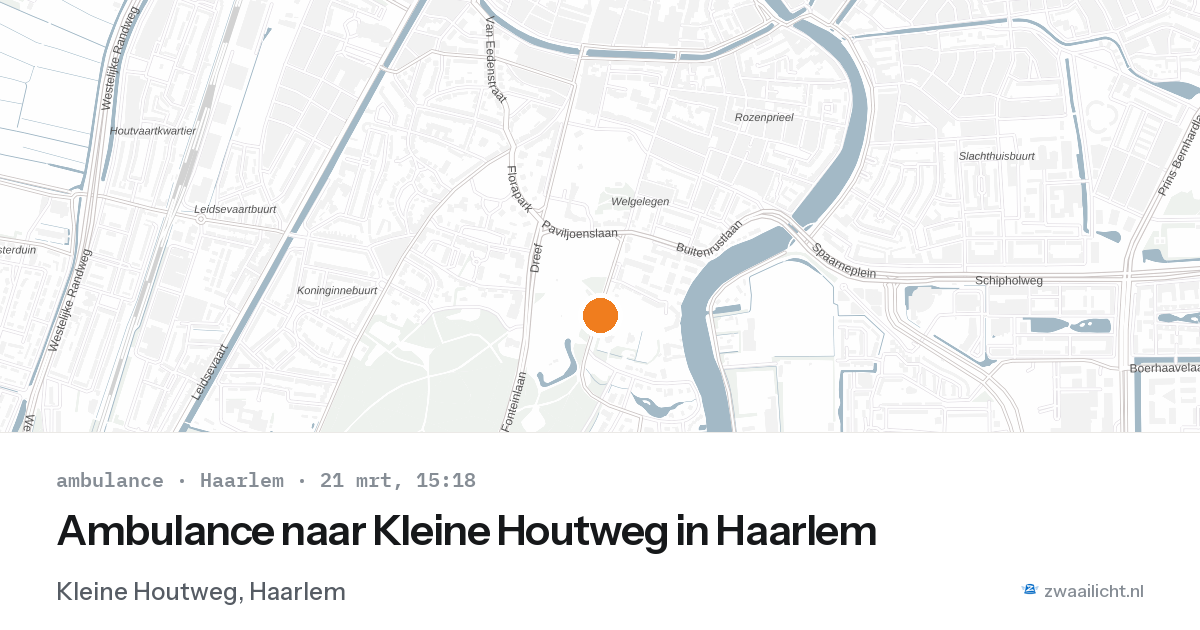 Ambulance naar Kleine Houtweg in Haarlem — 21 mrt 2026