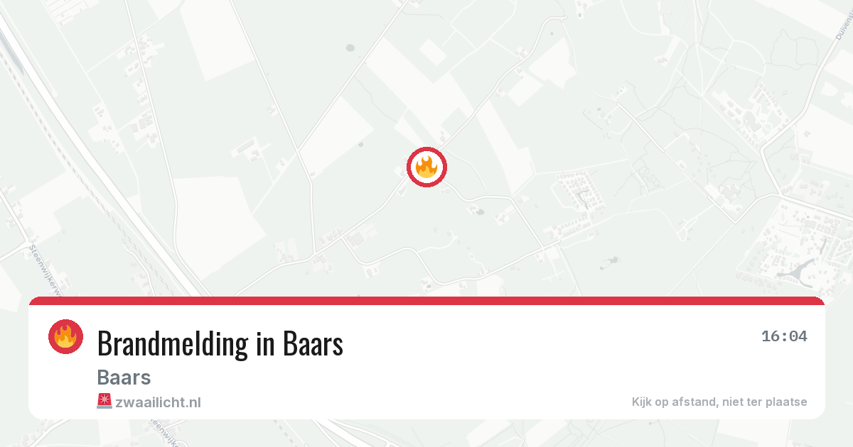 Brandmelding in Baars — 21 mrt 2026
