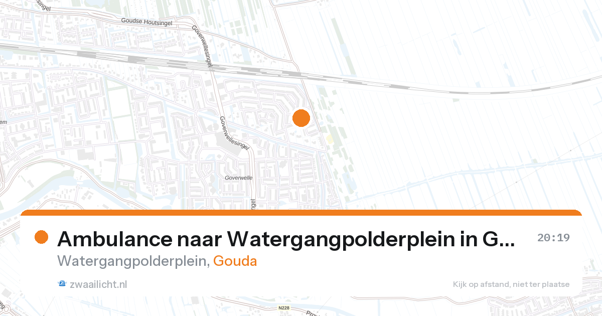 Ambulance naar Watergangpolderplein in Gouda — 26 aug 2026