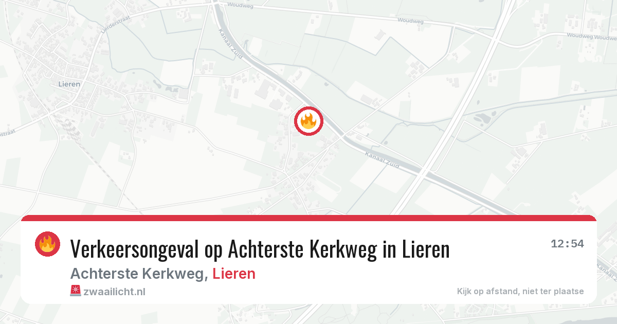 Verkeersongeval op Achterste Kerkweg in Lieren — 25 apr 2026