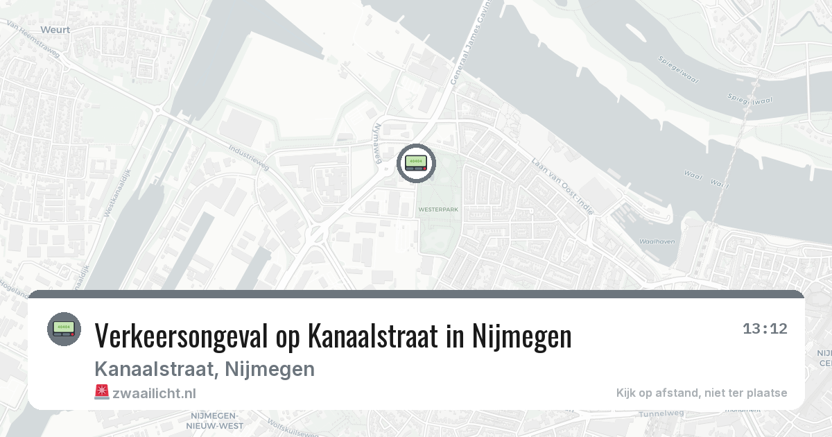 Verkeersongeval op Kanaalstraat in Nijmegen — 12 jun 2026