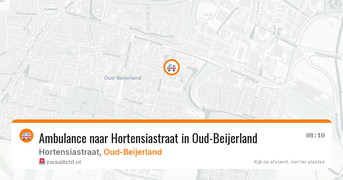 Ambulance naar Hortensiastraat in Oud-Beijerland — 25 apr 2026