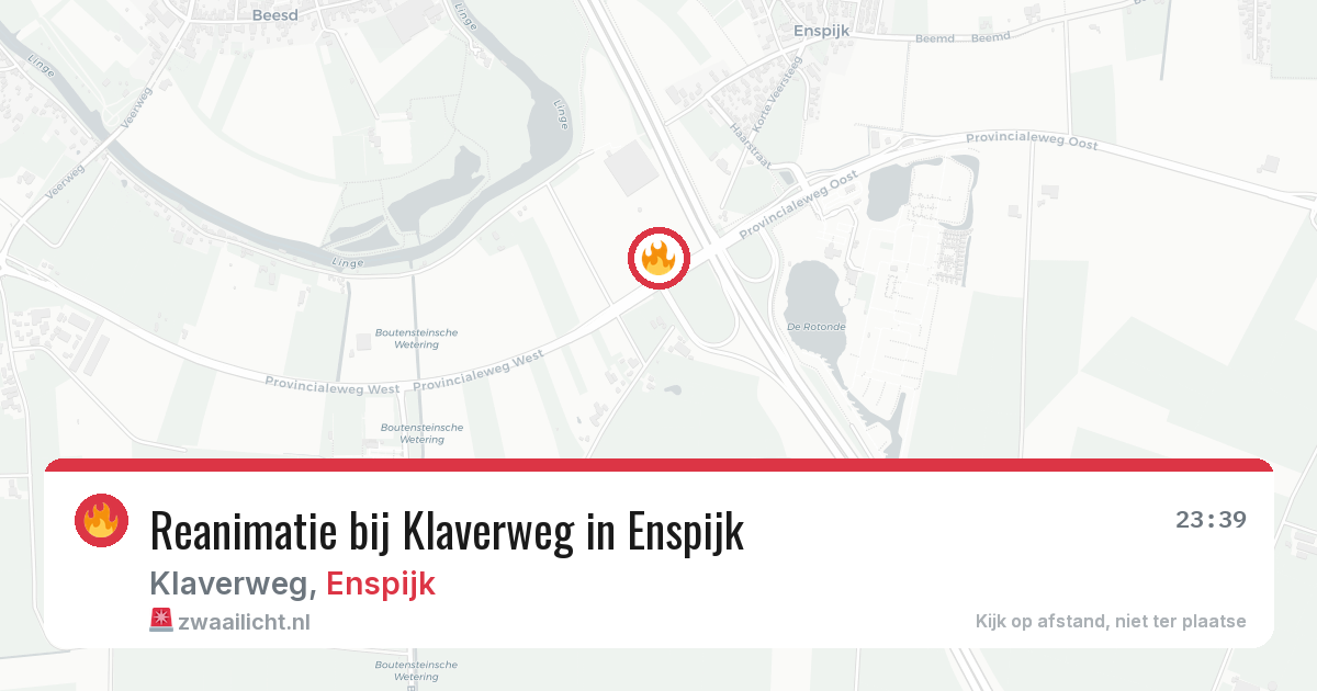 Reanimatie bij Klaverweg in Enspijk — 21 apr 2026