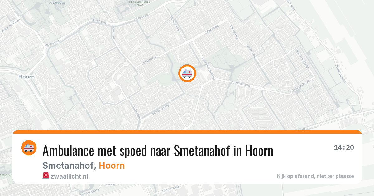 Ambulance met spoed naar Smetanahof in Hoorn — 19 jul 2026