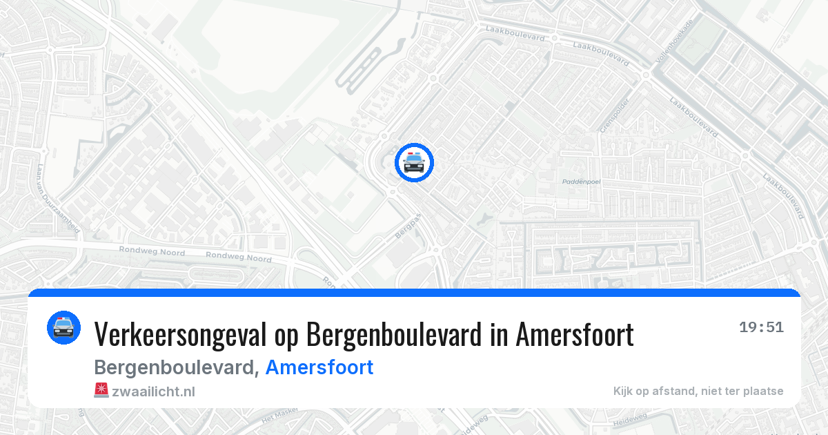Verkeersongeval op Bergenboulevard in Amersfoort — 3 jun 2026
