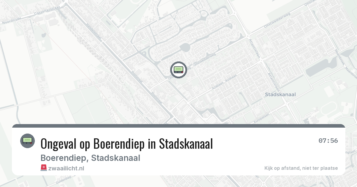 Ongeval op Boerendiep in Stadskanaal — 30 jan 2026