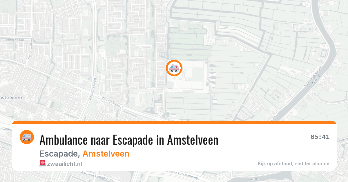 Ambulance naar Escapade in Amstelveen — 27 mrt 2026