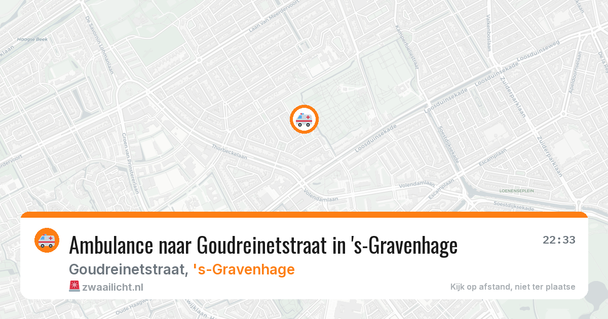Ambulance naar Goudreinetstraat in 's-Gravenhage — 18 mrt 2026