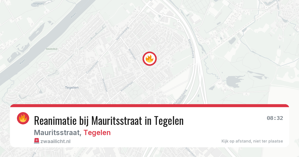 Reanimatie bij Mauritsstraat in Tegelen — 25 mei 2026