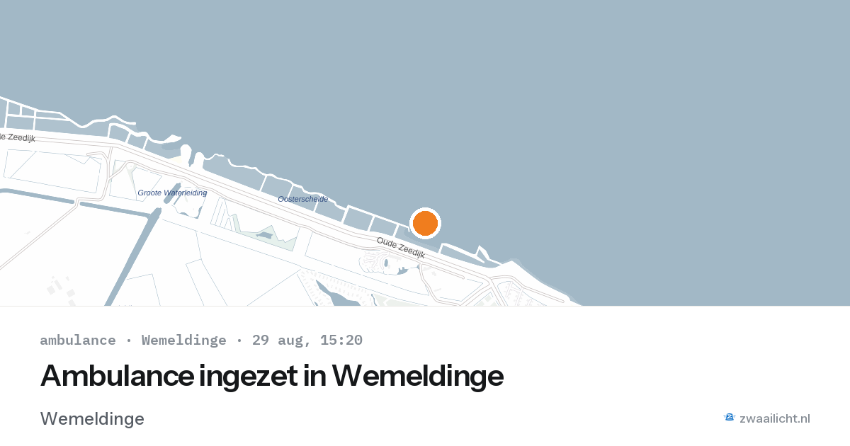 Ambulance ingezet in Wemeldinge — 29 aug 2026